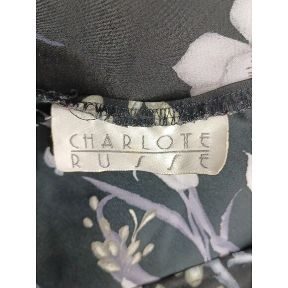 Vtg Charlote Russe Y2K Maxi Skirt  Black Purple Long Modest Sz M - Picture 6 of 7